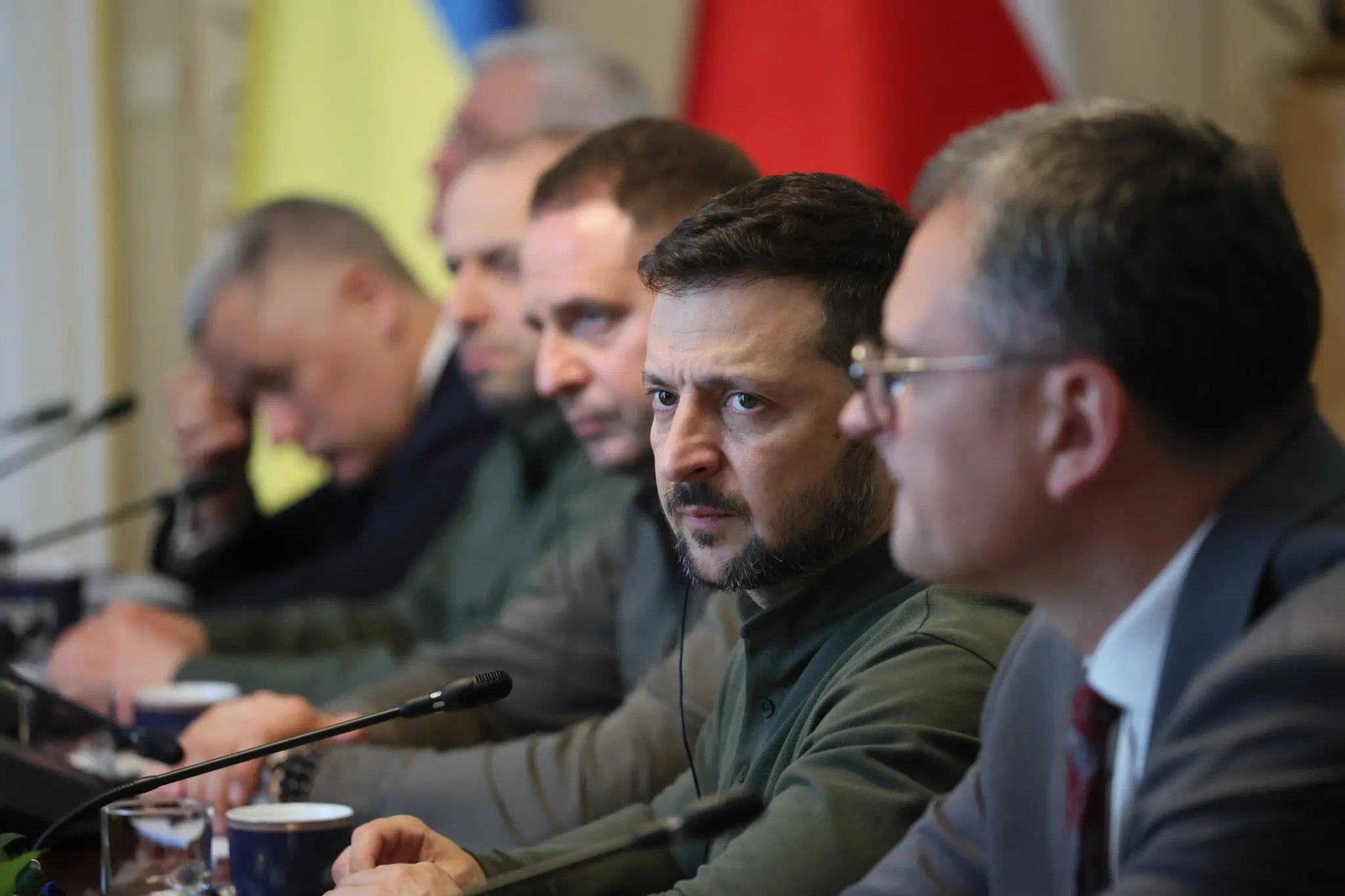 Президент Володимир Зеленський у понеділок у Польщі. Сполучені Штати та інші країни НАТО наполягають на чіткій заяві щодо майбутнього членства України.